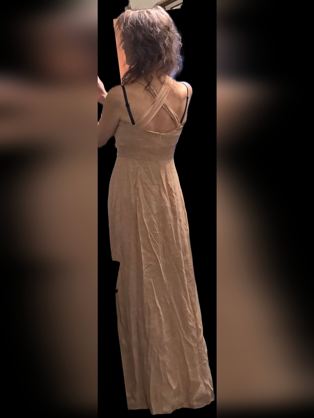 Topshop Blush Halter Maxi Dress with Front Slit Size 4 Lyocell, Viscose NWT - Picture 9 of 17